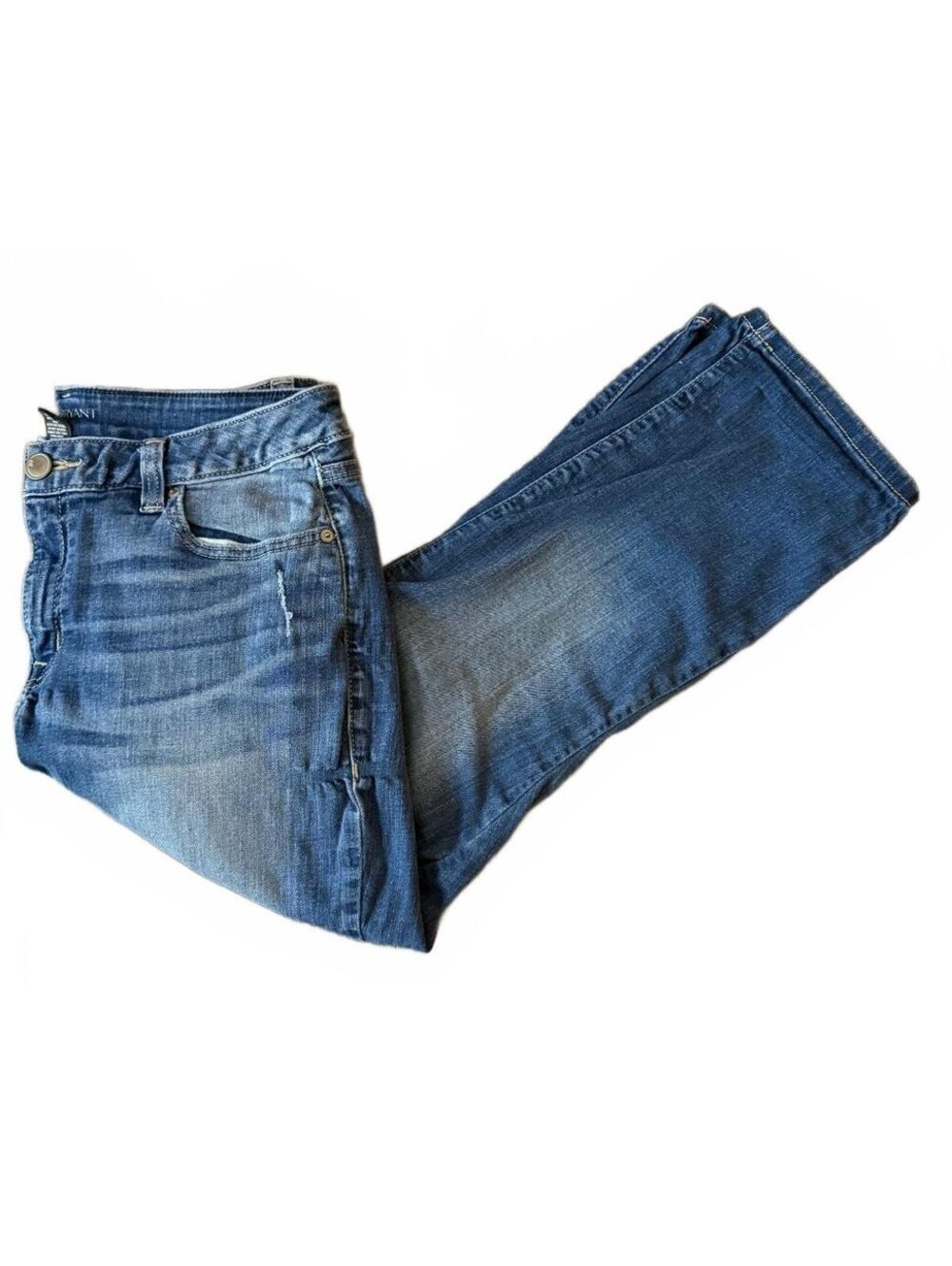 Lane Bryant Capri Denim Distressed Women's Jeans Size 16 Grunge Streetwear Urban